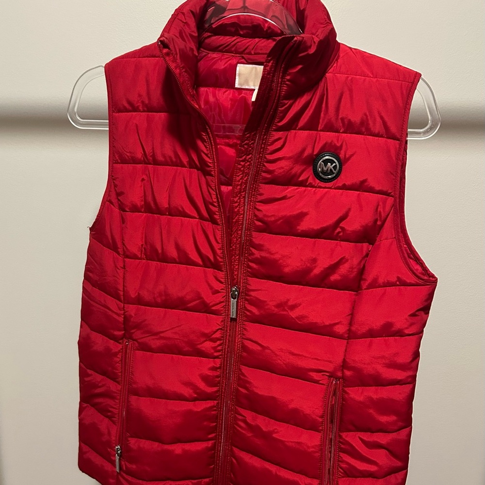 SOLD Michael Kors Red Quilted Vest